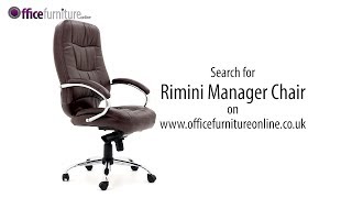 Rimini Leather Manager Chair Features and User Guide [upl. by Mia]