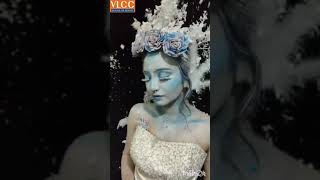 Student practical for Global Cidesco Competition Theme based Fantasy makeup ThemeIce Queen [upl. by Salli]