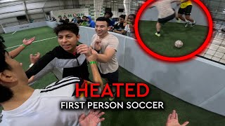 INTENSE INDOOR SOCCER GAMES GET HEATED  First Person Football  Soccer POV Indoor Soccer [upl. by Ardnic]