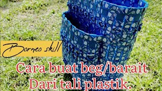 cara membuat beg dari tali plastik pvc [upl. by Ettennad]