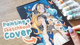 Painting a Sketchbook Cover  Sketchbook Ideas [upl. by Aztilem]