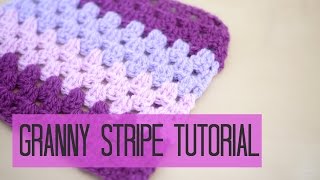 CROCHET Granny stripe tutorial  Bella Coco [upl. by Ray]