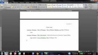 How to make an MLA Works Cited page in Word [upl. by Sackey]