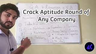 How to Crack Aptitude Test of Any Company  Placement Preparation [upl. by Cal]