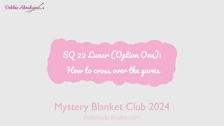 SQ 22 Lunar Option One How to cross over the yarns  MBC2024 [upl. by Lubbock]