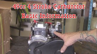 4 Stroke 49cc Carburetor Basics Introduction amp Overview  What Are 2 Hoses For [upl. by Aehsel]