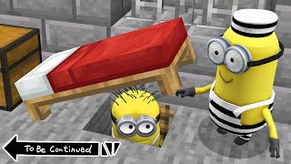 I SPENT 24 Hours in PRISON with MINIONS in MINECRAFT [upl. by Kendry]