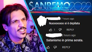 I PEGGIORI COMMENTI SOTTO I VIDEO DI SANREMO 2022 [upl. by Keg]