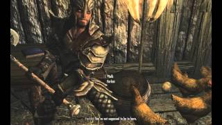 TESV  Skyrim  Farkas quotYoure not supposed to be in herequot loop bug [upl. by Jankell484]