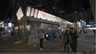 Seomyeon Night life Walking Tour in Busan KOREA 4K HDR [upl. by Wills]