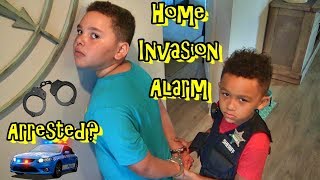 CRAZY COP CALLS HOME INVASION ALARM ARREST RYAN [upl. by Yffat186]