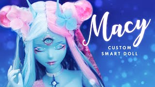 Alien Oracle Macy • Interstellar Blue Smart Doll • OOAK Custom Doll [upl. by Akimrehs]