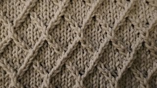 The Embossed Lattice Stitch  Knitting Tutorial [upl. by Solomon]