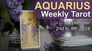 AQUARIUS WEEKLY TAROT READING quotA SECRET CONVERSATIONquot September 2nd to 8th 2024 weeklytarot [upl. by Alleynad152]