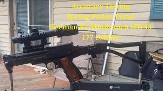 Accuracy Testing spring piston pistol Beeman P1Weihrauch HW45 177 caliber beemanp1 weihrauchhw45 [upl. by Aylmer]