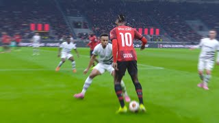 Rafael Leao Dominating Rennes in Europa League  4K ULTRA HD [upl. by Hillell189]