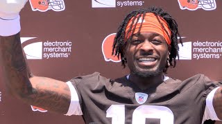 Marquise Goodwin’s using Olympic speed to connect with Deshaun Watson at Browns OTAs [upl. by Recor]