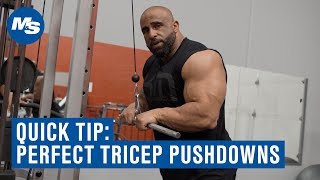 Quick Tip How to Perfect Your Tricep Pushdowns [upl. by Kirk]