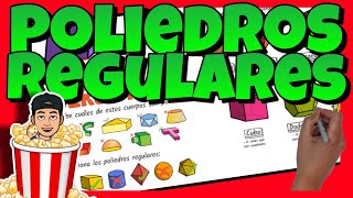 🧊 POLIEDROS REGULARES e IRREGULARES para NIÑOS [upl. by Adekan]