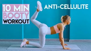 10 MIN ANTICELLULITE WORKOUT  Booty  No equipment [upl. by Dlonyar]