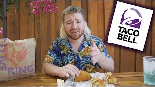 Taco Bells NEW Toasted Cheddar Chalupa Review  Drive Thru Guru [upl. by Alacim]