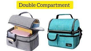 Detailed Double Compartment Bag  Lunch Bag [upl. by Miran544]