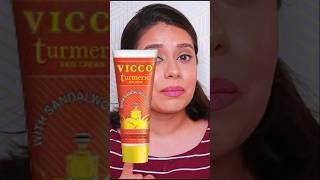 I Tried Vicco Turmeric Cream On Acne Skin shortsfeed viccoturmeric acneskin [upl. by Andrade]