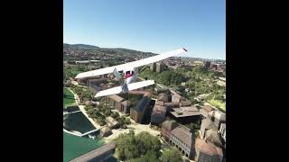 BERN SWITZERLAND Up Close aviation microsoftflightsimulator shorts swiss bern cessna alps [upl. by Dyl]