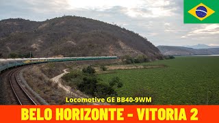 Cab Ride Desembargador DrummondGov ValadaresVitóriaMinas Railway Braziltrain drivers view 4K [upl. by Blight]