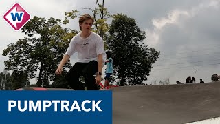 Skateboarden stuntsteppen en mountainbiken op eerste pumptrack van Den Haag  OMROEP WEST [upl. by Demakis]