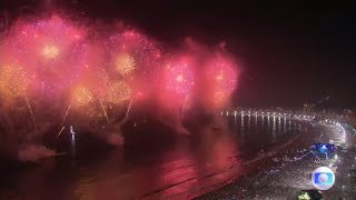 RevÃ©illon NEW YEAR 2024 Celebration in Copacabana Rio de Janeiro Brazil ðŸ‡§ðŸ‡· ðŸŽ‰ [upl. by Nagle]