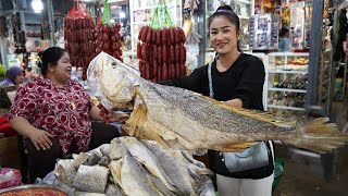 Market show Have you ever cooked this fermented fish before   Proma  fish recipes [upl. by Jueta]