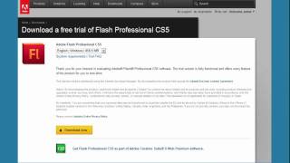 Installing the Adobe Flash CS5 Trial Download [upl. by Atenahs]