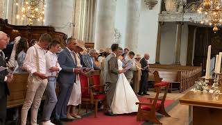 Samenzang tijdens trouwdienst Grote Kerk Dordrecht [upl. by Sydalg504]