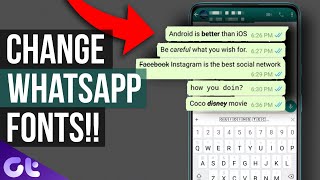 Top What­sApp Font Tricks That You Should Know  Guiding Tech [upl. by Arondell]