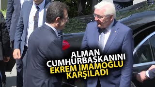 Almanya Cumhurbaşkanı Frank Walter Steinmeieri Türkiyede ilk Ekrem İmamoğlu karşıladı [upl. by Akiv]