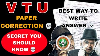 VTU PAPER CORRECTION ಹಾಗೆ ಮಾಡ್ತಾರೆHOW TO WRITE ANSWERS IN VTU EXAMSTOPPERS SECRET TO FOLLOW [upl. by Ross983]