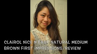 REVIEW Clairol Nice N Easy Natural Medium Brown [upl. by Didier]