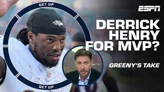 Ravens are the BEST TEAM in the NFL because of him Greeny VOICES PRAISE for Derrick Henry  Get Up [upl. by Azile]