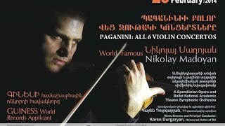 HISTORICAL CONCERT Paganini 6 VIOLIN CONCERTOS in 1 evening by heart [upl. by Manbahs407]