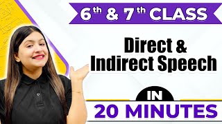 Direct and Indirect Speech  Cheat Sheet Series For Class 6th amp 7th [upl. by Leasa]