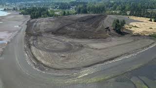 Eagle watching trees being taken down around him Union Bay coal hill remediation Aug 7 2024 [upl. by Enialahs812]