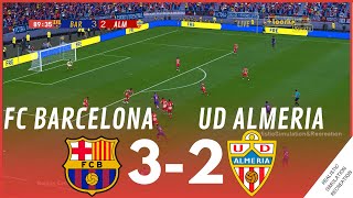 FC Barcelona vs Almeria 32 HIGHLIGHTS • Simulación amp Recreación de Video Juego [upl. by Amaris]