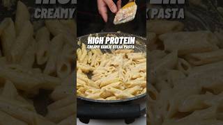 The Most Delicious Creamy Garlic Steak Pasta Meal Prep🔥🧄 ONLY 500 calories [upl. by Otit]