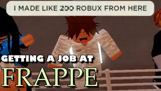 HOW TO GET A JOB AT FRAPPE CAFE  WORKING AS A BARISTA  The Staff Experience at Frappe  ROBLOX [upl. by Sueaddaht]