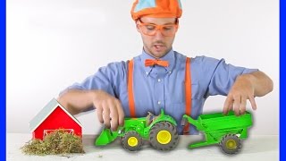 Tractors for Children  Blippi Toys  TRACTOR SONG [upl. by Eseryt272]