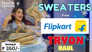 All new Winter Sweaters haul from FLIPKART 🧶  Tryon Honest review  gimaashi [upl. by Rosalind117]