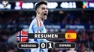 Noruega vs España  Resumen y Goles  Clasificación Eurocopa 2024 [upl. by Yelrebmyk665]