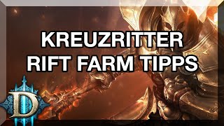 DIABLO 3 RoS ★  RIFT FARM TIPPS FÜR KREUZRITTER  GUIDE GermanHD [upl. by Hartzel122]