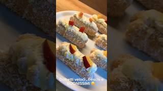 🍑Pasticcini di savoiardi freschi e buonissimi 🤤😋😋 food homemade recipe easyrecipe [upl. by Ardnoyek]